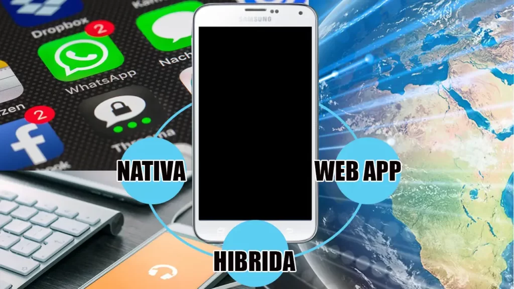 Tipos de Aplicaciones Nativa, Web app e Hibrida.